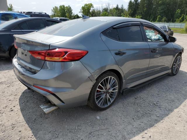 KMHD04LB8HU345749 - 2017 HYUNDAI ELANTRA SPORT GRAY photo 3