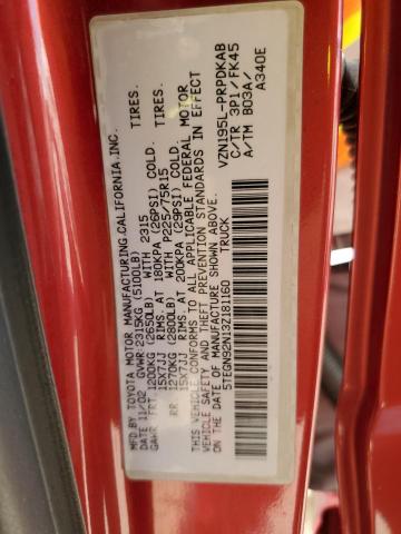 5TEGN92N13Z181160 - 2003 TOYOTA TACOMA DOUBLE CAB PRERUNNER BURGUNDY photo 12