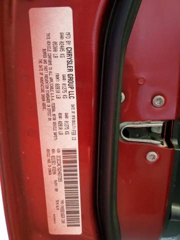 2C3CCAET6DH657355 - 2013 CHRYSLER 300C RED photo 13