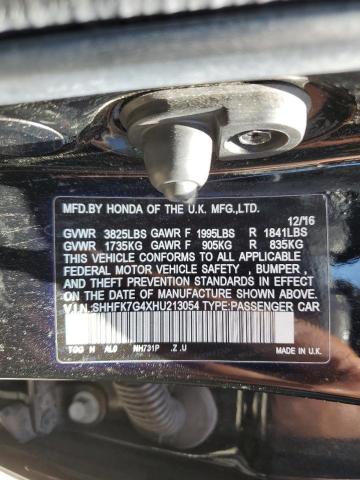 SHHFK7G4XHU213054 - 2017 HONDA CIVIC SPORT BLACK photo 12