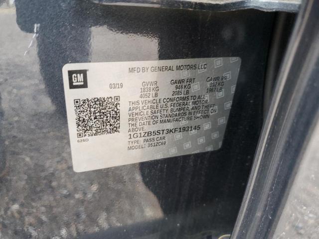 1G1ZB5ST3KF193145 - 2019 CHEVROLET MALIBU LS Gris photo 13