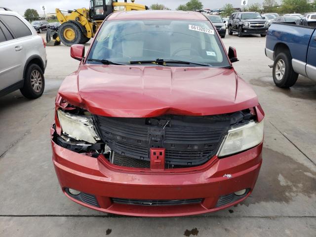 3D4GH57VX9T557832 - 2009 DODGE JOURNEY SXT RED photo 5