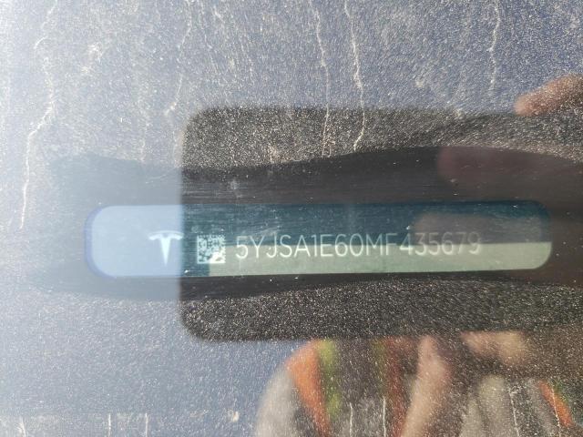 5YJSA1E60MF435679 - 2021 TESLA MODEL S Սև լուսանկար 12