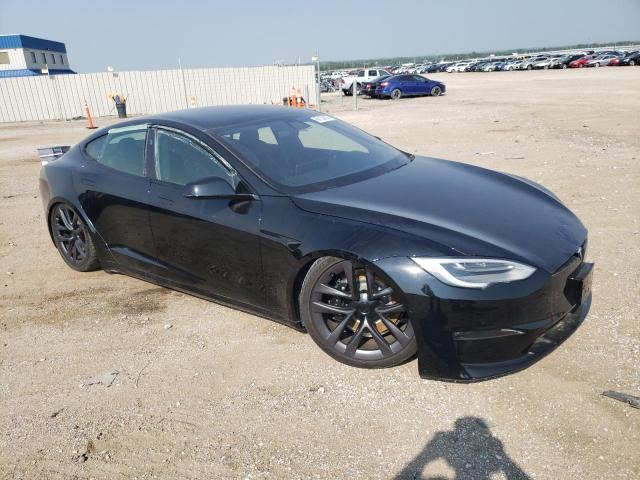 5YJSA1E60MF435679 - 2021 TESLA MODEL S BLACK photo 4