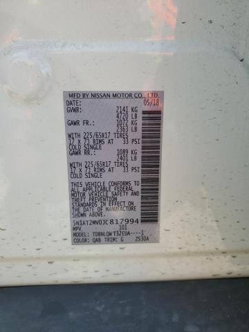 5N1AT2MV0JC817994 - 2018 NISSAN ROGUE S WHITE photo 13