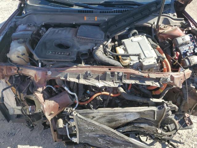 3LN6L2LU2FR604956 - 2015 LINCOLN MKZ HYBRID MAROON photo 11