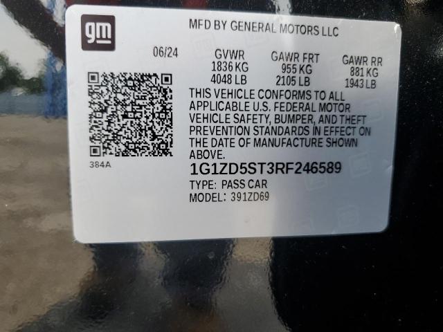 1G1ZD5ST3RF246589 - 2024 CHEVROLET MALIBU LT Qara foto 12
