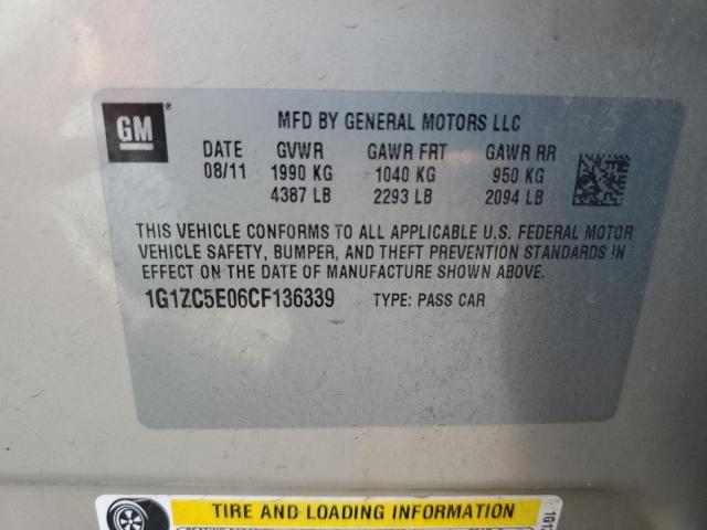 1G1ZC5E06CF136339 - 2012 CHEVROLET MALIBU 1LT 金色 照片 13