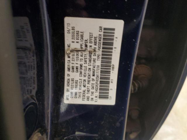 1HGCR2F82DA177338 - 2013 HONDA ACCORD EXL BLUE photo 13