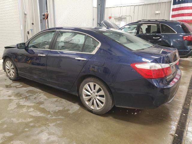 1HGCR2F82DA177338 - 2013 HONDA ACCORD EXL BLUE photo 2