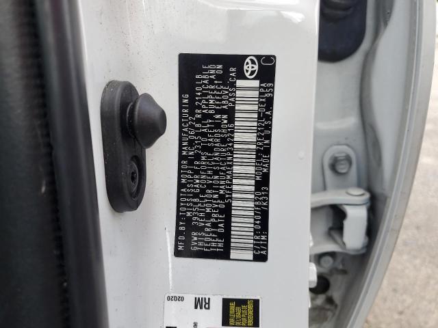 5YFEPMAEXNP342216 - 2022 TOYOTA COROLLA LE WHITE photo 13