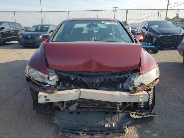 19XFA168X9E027804 - 2009 HONDA CIVIC EX RED photo 5