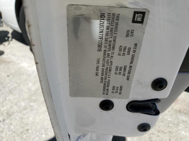 1G1ZU57N77F173816 - 2007 CHEVROLET MALIBU LTZ 白色 照片 13