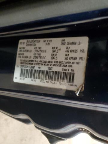 1B7KF2360YJ128067 - 2000 DODGE RAM 2500 BLUE photo 13