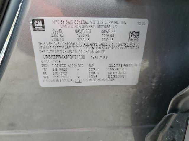 LRBFZPR4XMD071038 - 2021 BUICK ENVISION ESSENCE GRAY photo 14