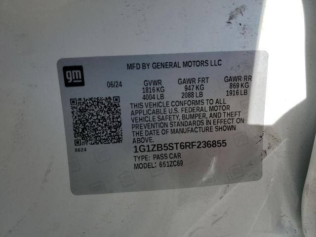 1G1ZB5ST6RF236855 - 2024 CHEVROLET MALIBU LS 白色 照片 12