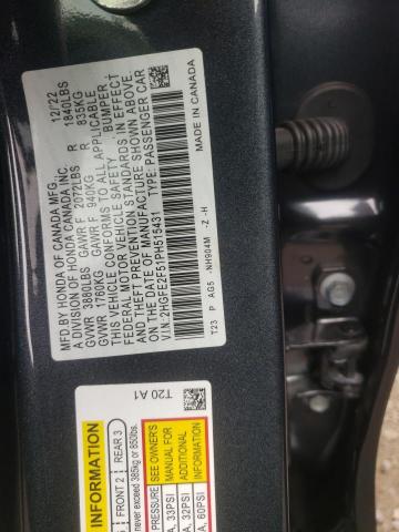 2HGFE2F51PH515431 - 2023 HONDA CIVIC SPORT 灰色 照片 12