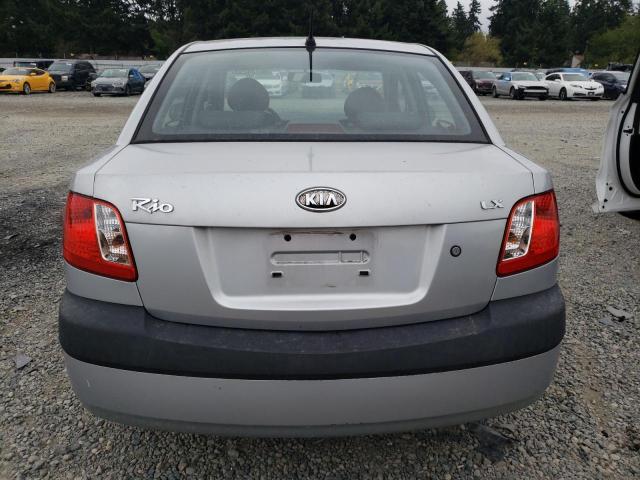 KNADE123476253424 - 2007 KIA RIO BASE SILVER photo 6