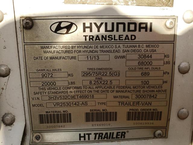 3H3V532C9ET469018 - 2014 HYUNDAI TRANSLEAD WHITE photo 10