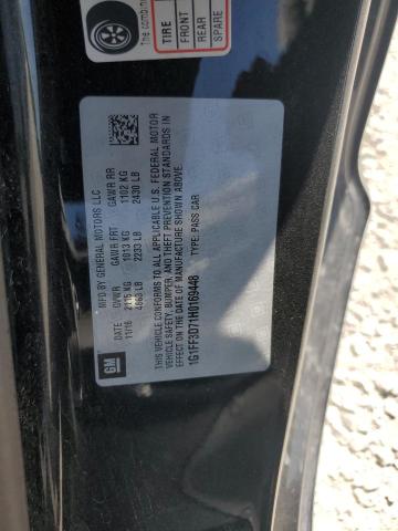 1G1FF3D71H0169448 - 2017 CHEVROLET CAMARO SS BLACK photo 12