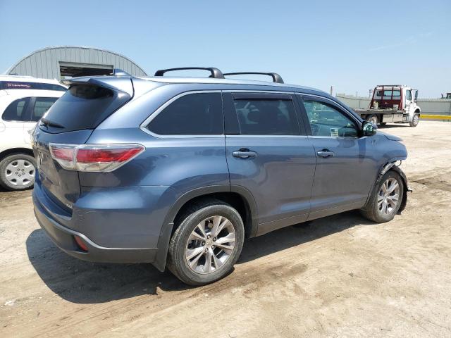 5TDKKRFH2ES031209 - 2014 TOYOTA HIGHLANDER XLE BLUE photo 3