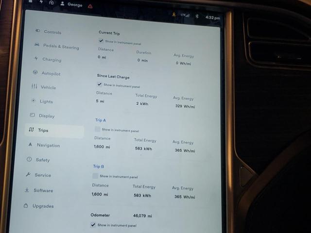 5YJSA1E29FF116362 - 2015 TESLA MODEL S Մոխրագույն լուսանկար 9