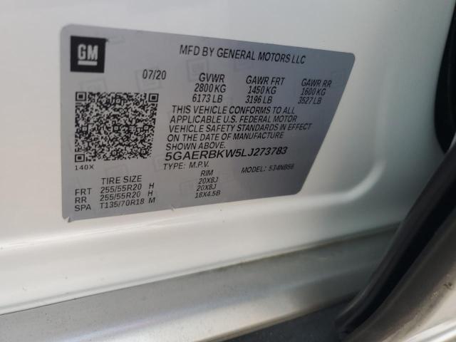 5GAERBKW5LJ273783 - 2020 BUICK ENCLAVE ESSENCE 白色 照片 13