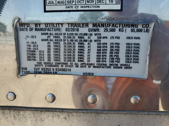 1UYVS2539K3498314 - 2019 UTILITY VS2DX Ağ foto 10