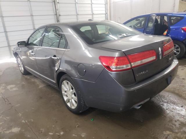 3LNHL2GC9CR819238 - 2012 LINCOLN MKZ GRAY photo 2