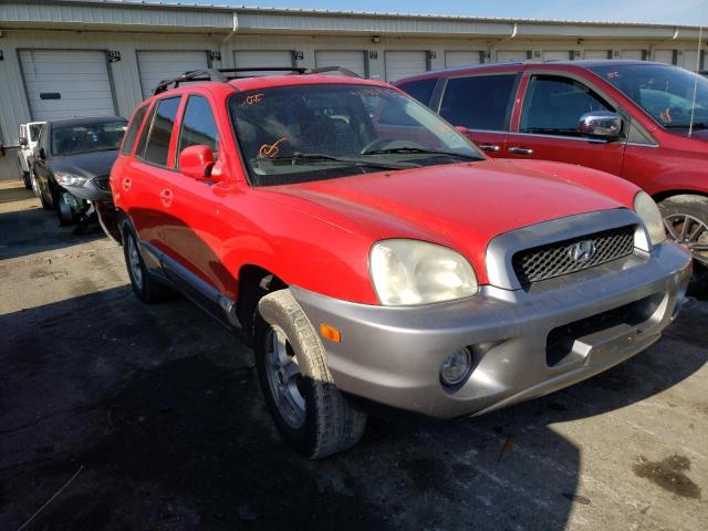 KM8SC13D74U704274 - 2004 HYUNDAI SANTA FE GLS RED photo 1