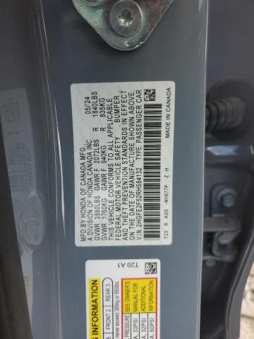 2HGFE2F52RH584132 - 2024 HONDA CIVIC SPORT ნაცრისფერი ფოტო 12