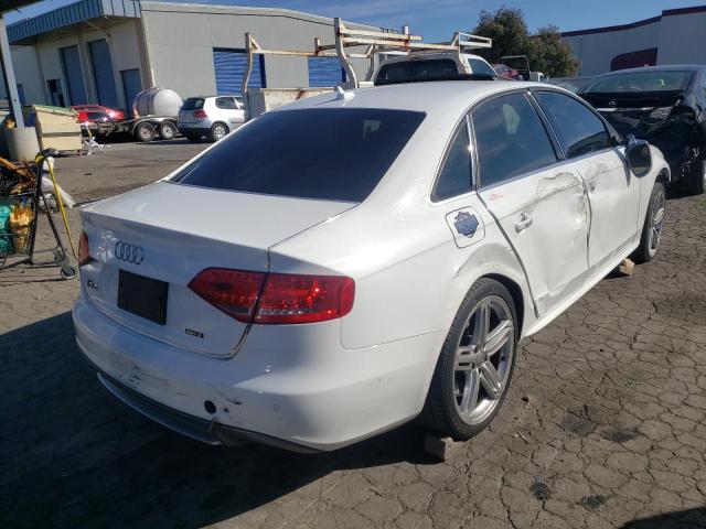 WAUKGAFL5BA001599 - 2011 AUDI S4 PRESTIGE WHITE photo 4