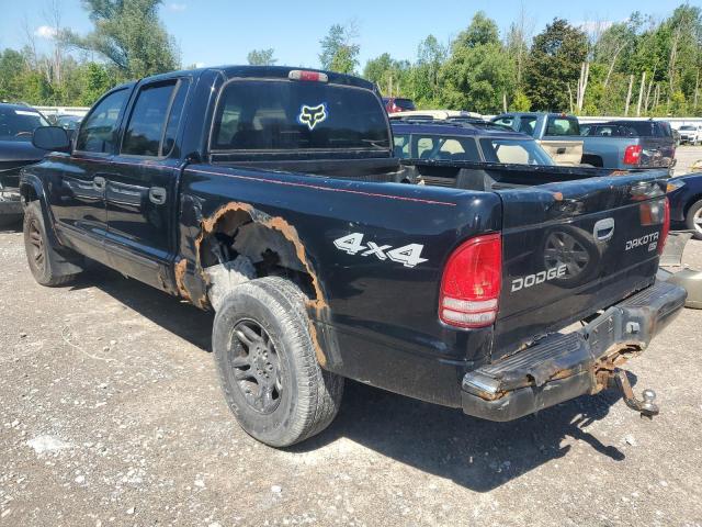 1D7HG48N14S503896 - 2004 DODGE DAKOTA QUAD SLT BLACK photo 2