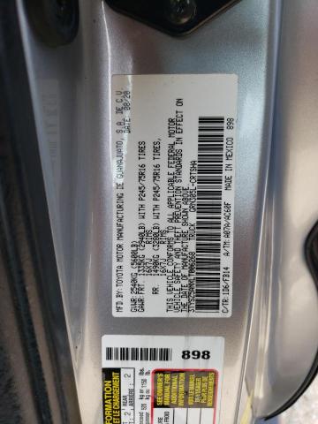 3TYSZ5ANXLT006268 - 2020 TOYOTA TACOMA ACCESS CAB ვერცხლისფერი ფოტო 12