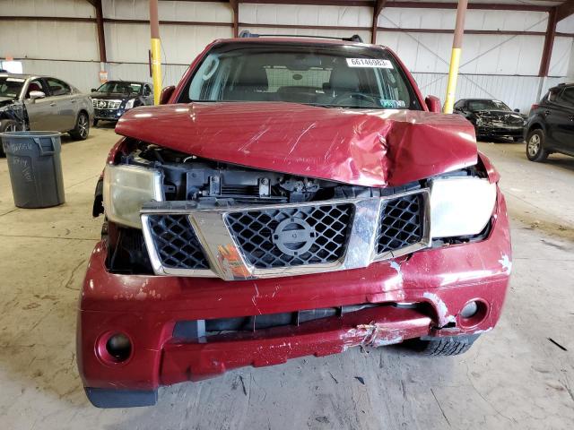 5N1AR18W26C652954 - 2006 NISSAN PATHFINDER LE მუქწითელი ფოტო 5