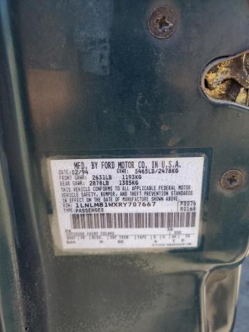 1LNLM81WXRY707667 - 1994 LINCOLN TOWN CAR EXECUTIVE GREEN photo 12