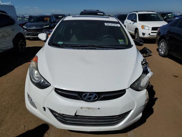 5NPDH4AE4DH155185 - 2013 HYUNDAI ELANTRA GLS WHITE photo 5