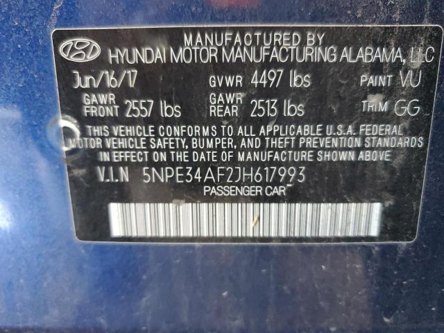 5NPE34AF2JH617993 - 2018 HYUNDAI SONATA SPORT 蓝色 照片 13