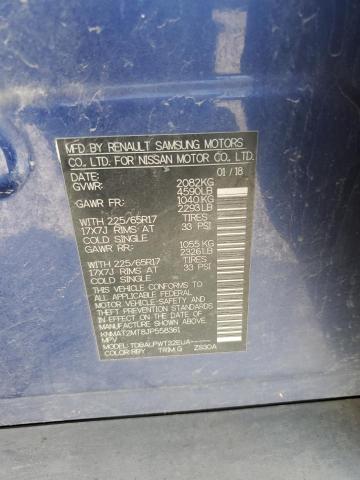 KNMAT2MT8JP558361 - 2018 NISSAN ROGUE S Көк фото 13