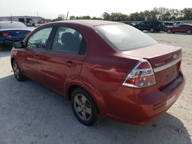 KL1TD5DEXAB099847 - 2010 CHEVROLET AVEO LS 勃艮第红 照片 2