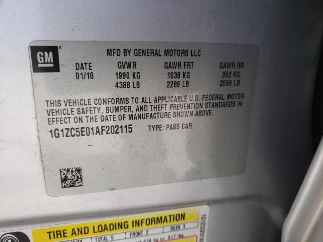 1G1ZC5E01AF202115 - 2010 CHEVROLET MALIBU 1LT SILVER photo 13