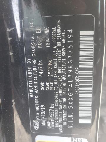 5XXGT4L39KG375194 - 2019 KIA OPTIMA LX 黑色 照片 13