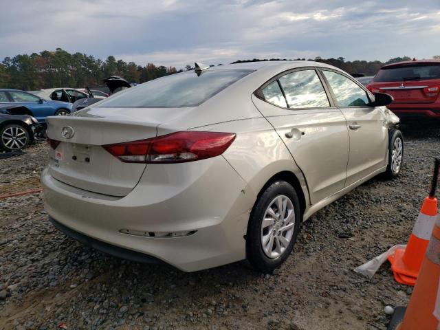 5NPD74LF8HH145614 - 2017 HYUNDAI ELANTRA SE BEIGE photo 4