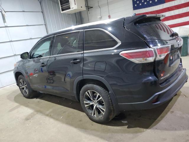 5TDJKRFH2GS234891 - 2016 TOYOTA HIGHLANDER XLE Negro foto 2
