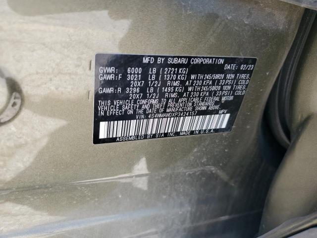 4S4WMAWDXP3424157 - 2023 SUBARU ASCENT TOURING GREEN photo 12