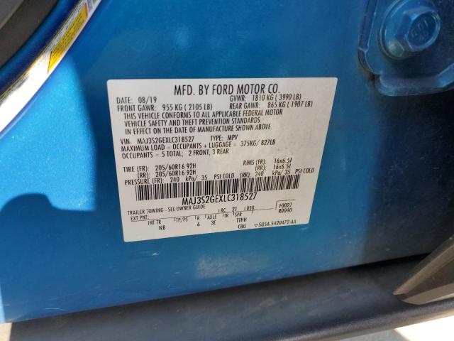 MAJ3S2GEXLC318527 - 2020 FORD ECOSPORT SE BLUE photo 13