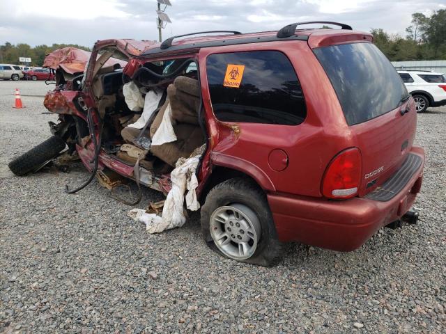 1B4HS28N8YF100555 - 2000 DODGE DURANGO RED photo 3