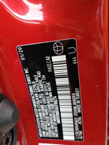 NMTKHMBX6LR108254 - 2020 TOYOTA C-HR XLE RED photo 13