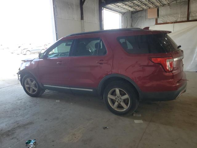1FM5K8D88HGB05172 - 2017 FORD EXPLORER XLT RED photo 2