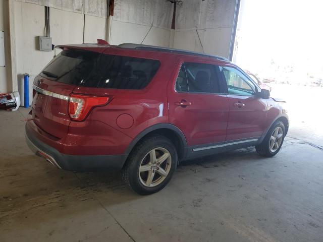 1FM5K8D88HGB05172 - 2017 FORD EXPLORER XLT RED photo 3